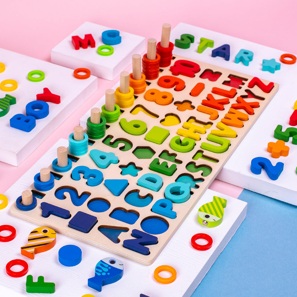 Układanka Montessori Rybki