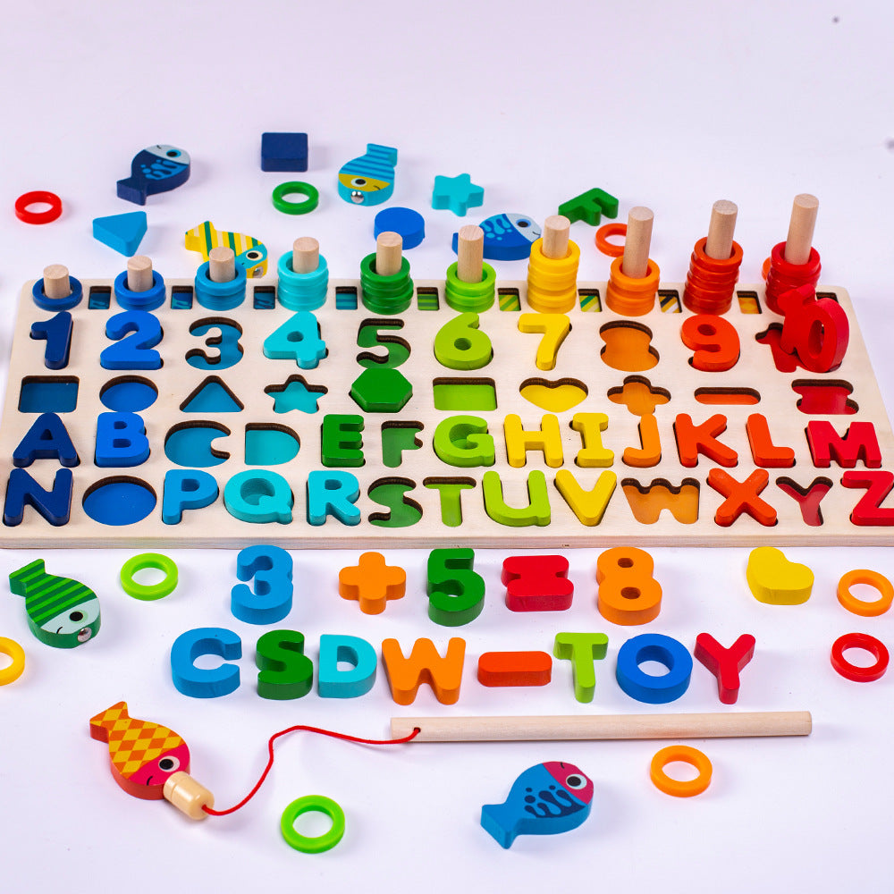 Układanka Montessori Rybki