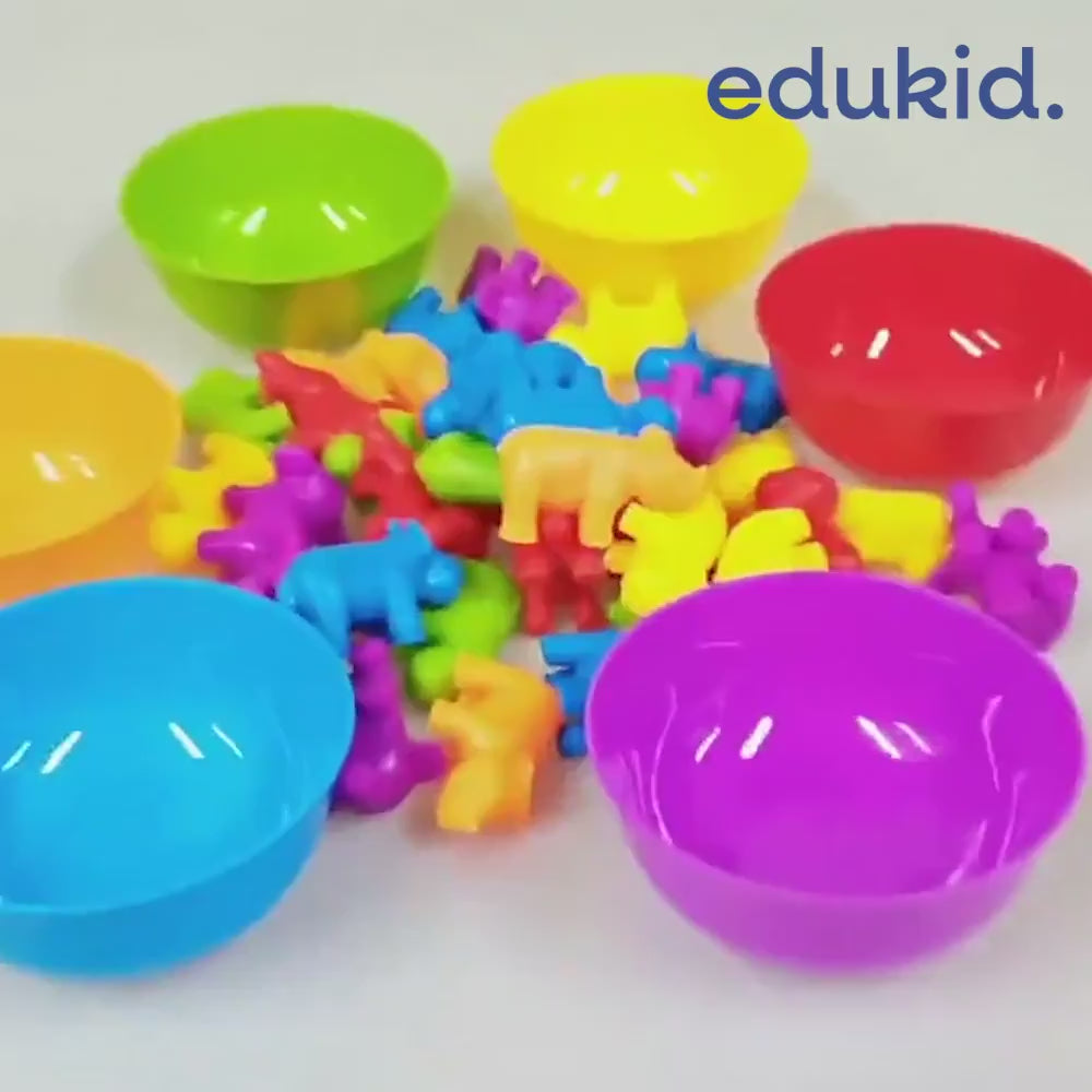 Załaduj wideo: Edukacyjny zestaw do sortowania i klasyfikacji – Kolorowe Zwierzątka