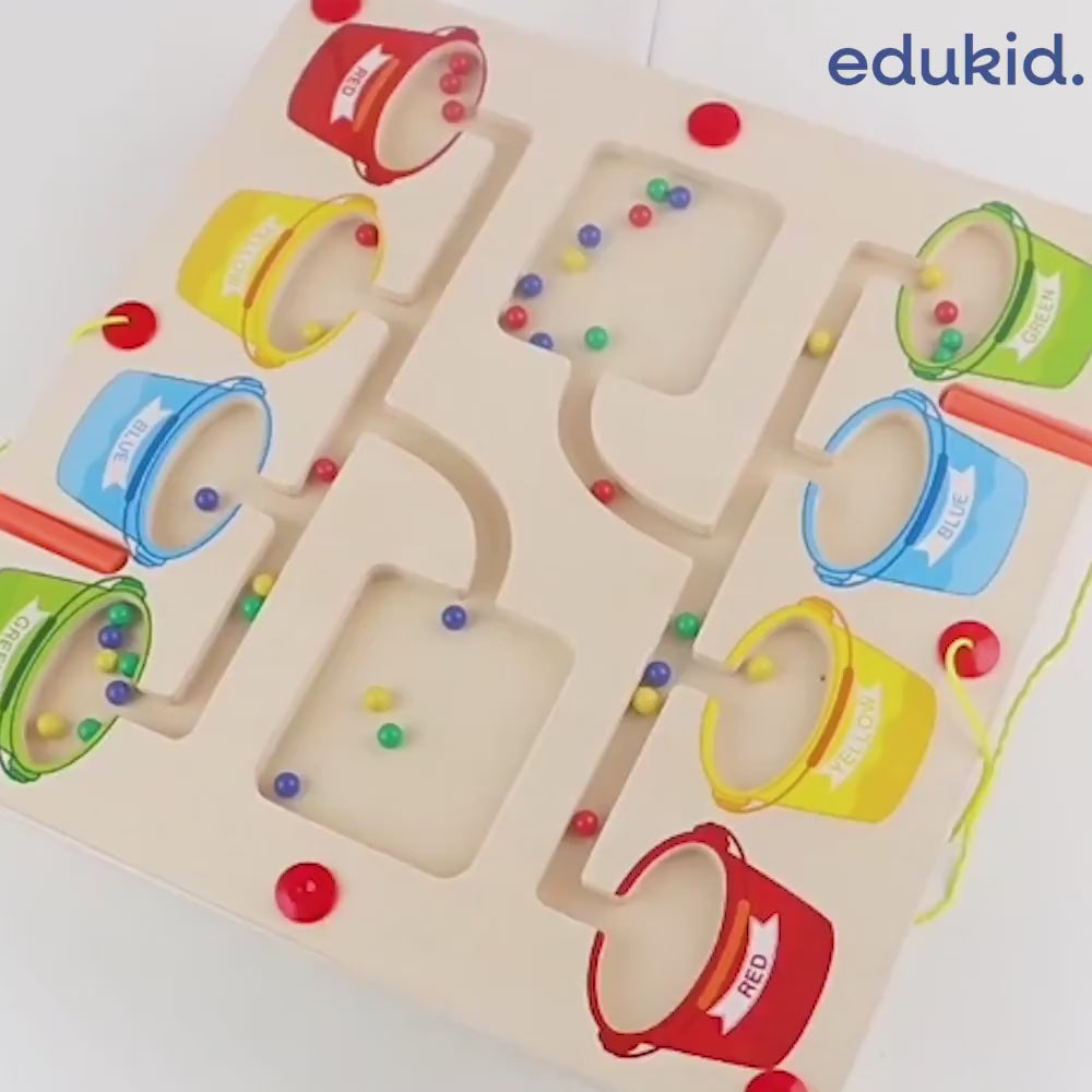 Załaduj wideo: BucketPuzzle - Magnetyczna gra edukacyjna – Sortowanie kolorów